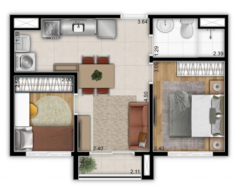 Apartamento, 2 quartos, 36 m² - Foto 11