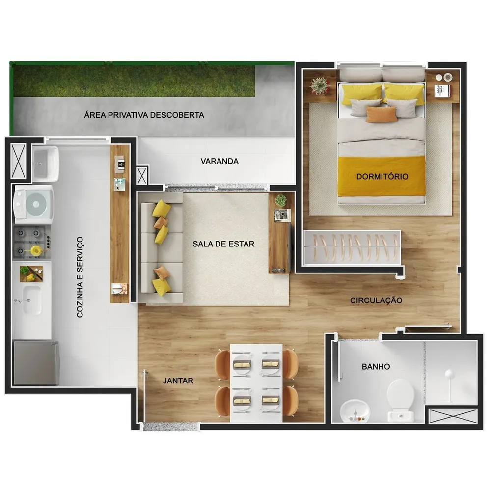 Apartamento, 2 quartos, 42 m² - Foto 8