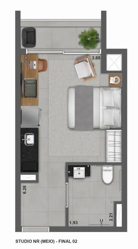 Kitnet-Studio, 30 m² - Foto 7
