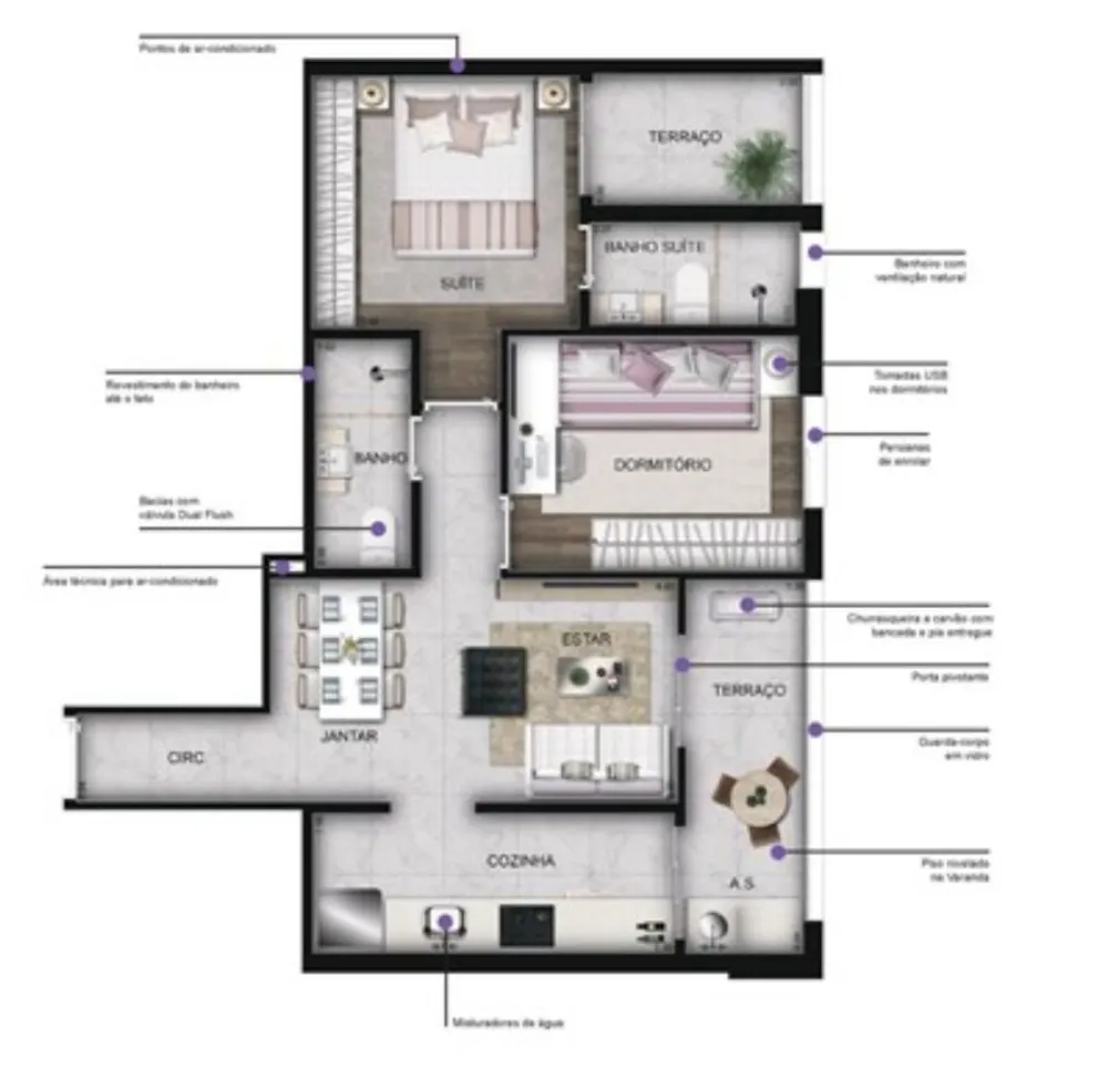 Apartamento, 54 m² - Foto 2