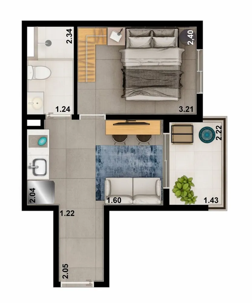 Apartamento, 1 quarto, 29 m² - Foto 5