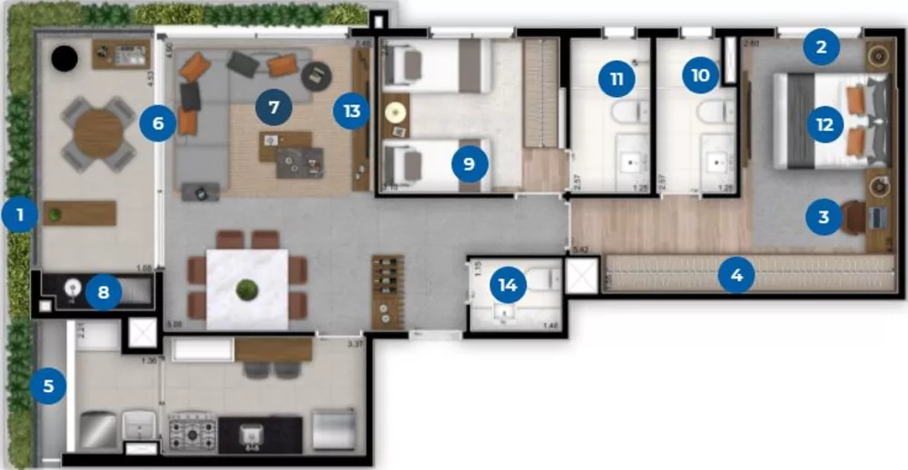 Apartamento à venda com 2 quartos, 145m² - Foto 3