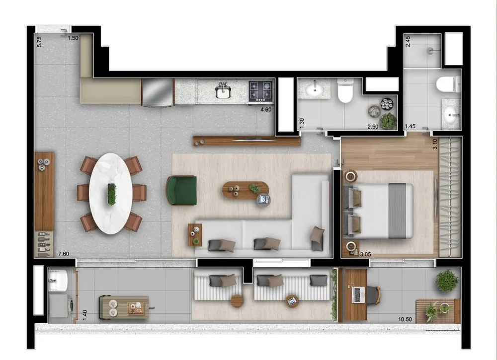 Apartamento, 2 quartos, 58 m² - Foto 7