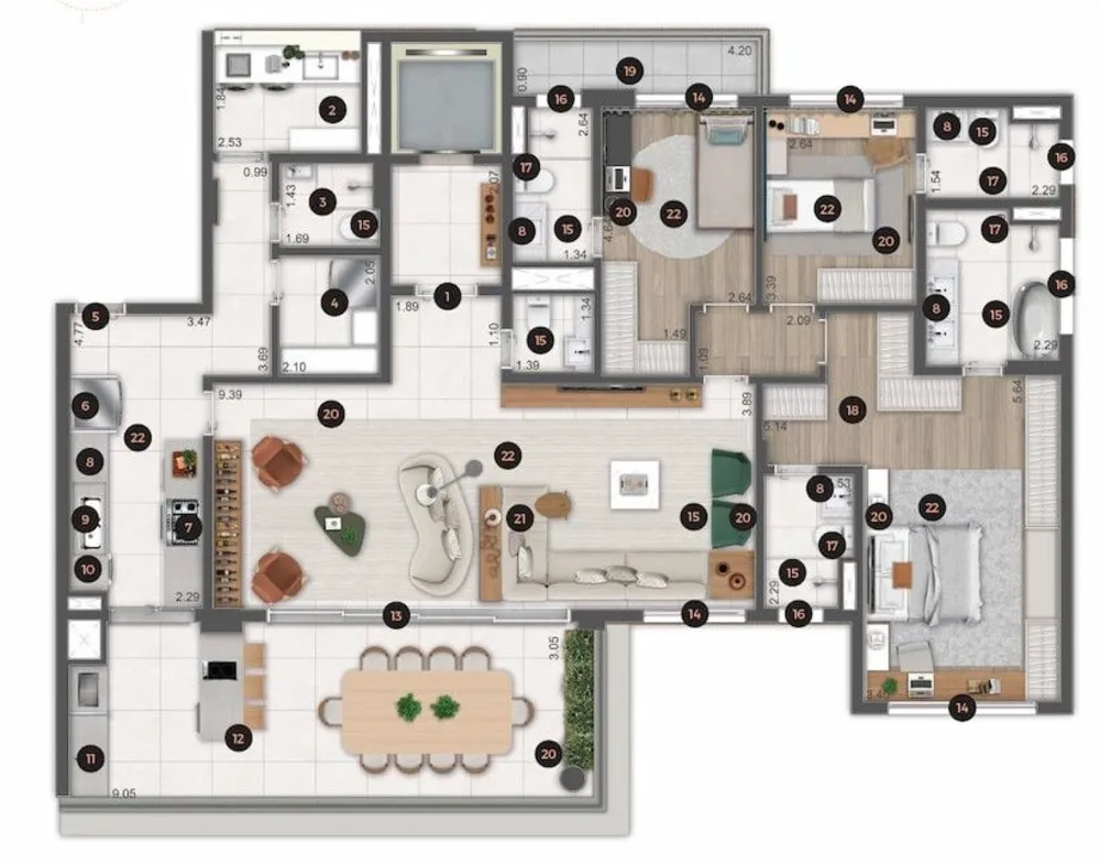 Apartamento, 4 quartos, 213 m² - Foto 3