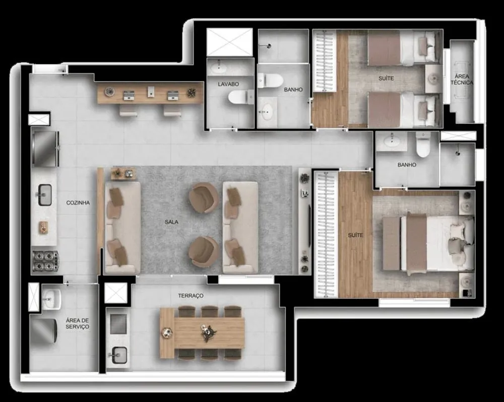 Apartamento, 1 quarto, 35 m² - Foto 4