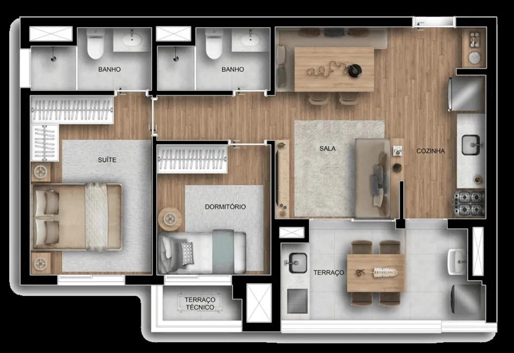 Apartamento, 1 quarto, 35 m² - Foto 9