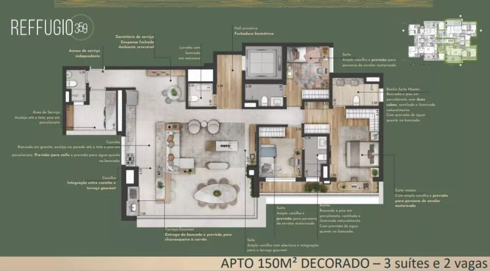 Apartamento à venda com 3 quartos, 217m² - Foto 4