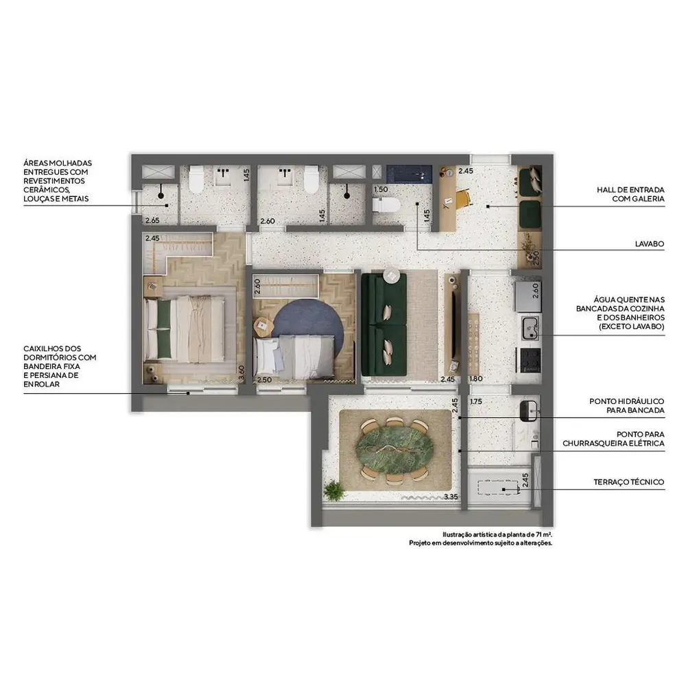 Apartamento, 3 quartos, 99 m² - Foto 3