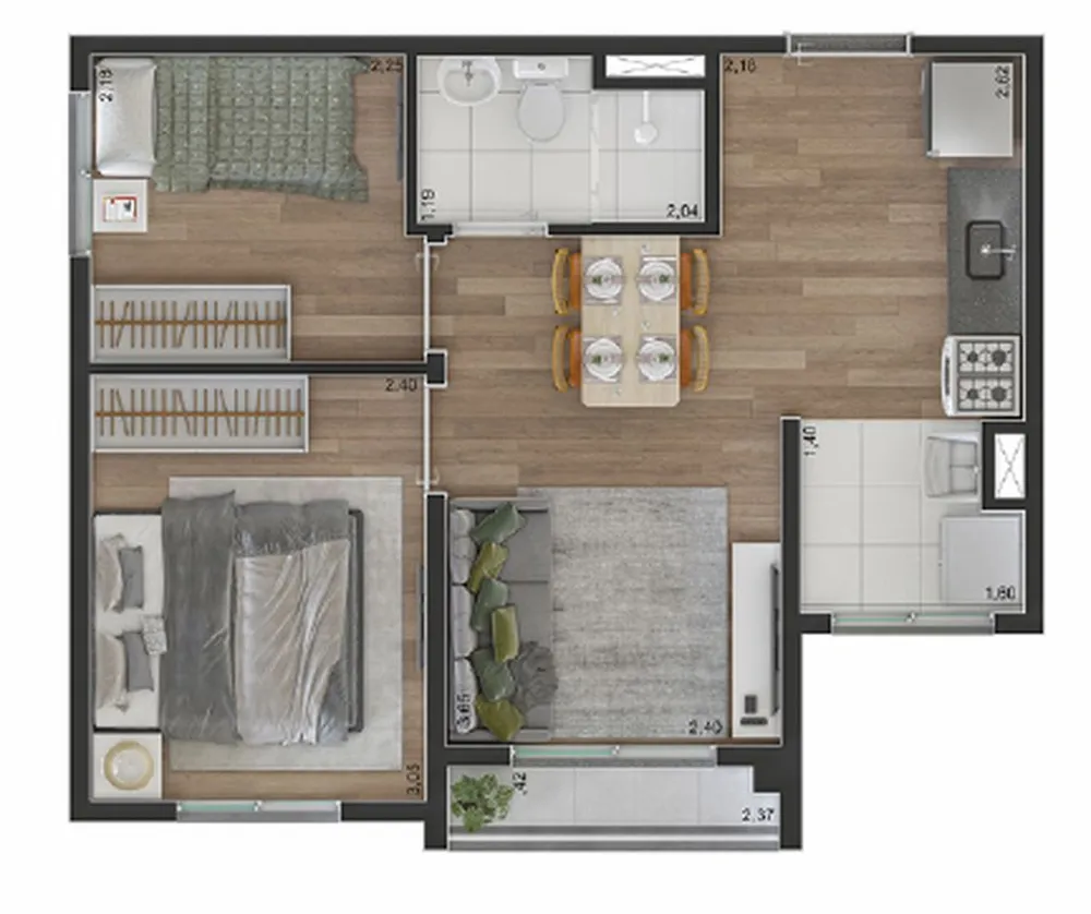 Apartamento, 2 quartos, 37 m² - Foto 7