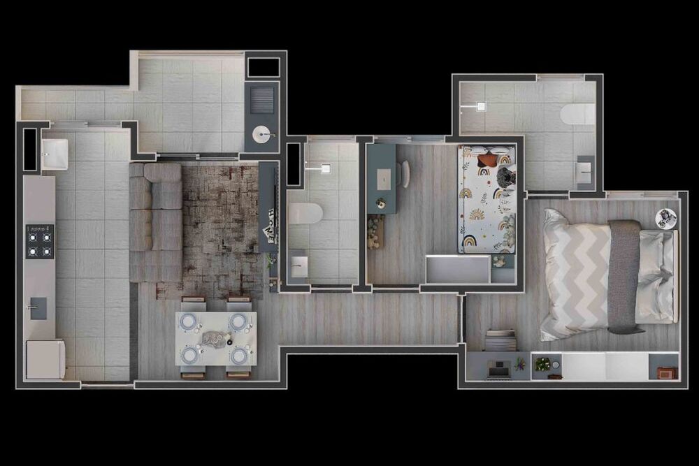 Apartamento, 2 quartos, 52 m² - Foto 4