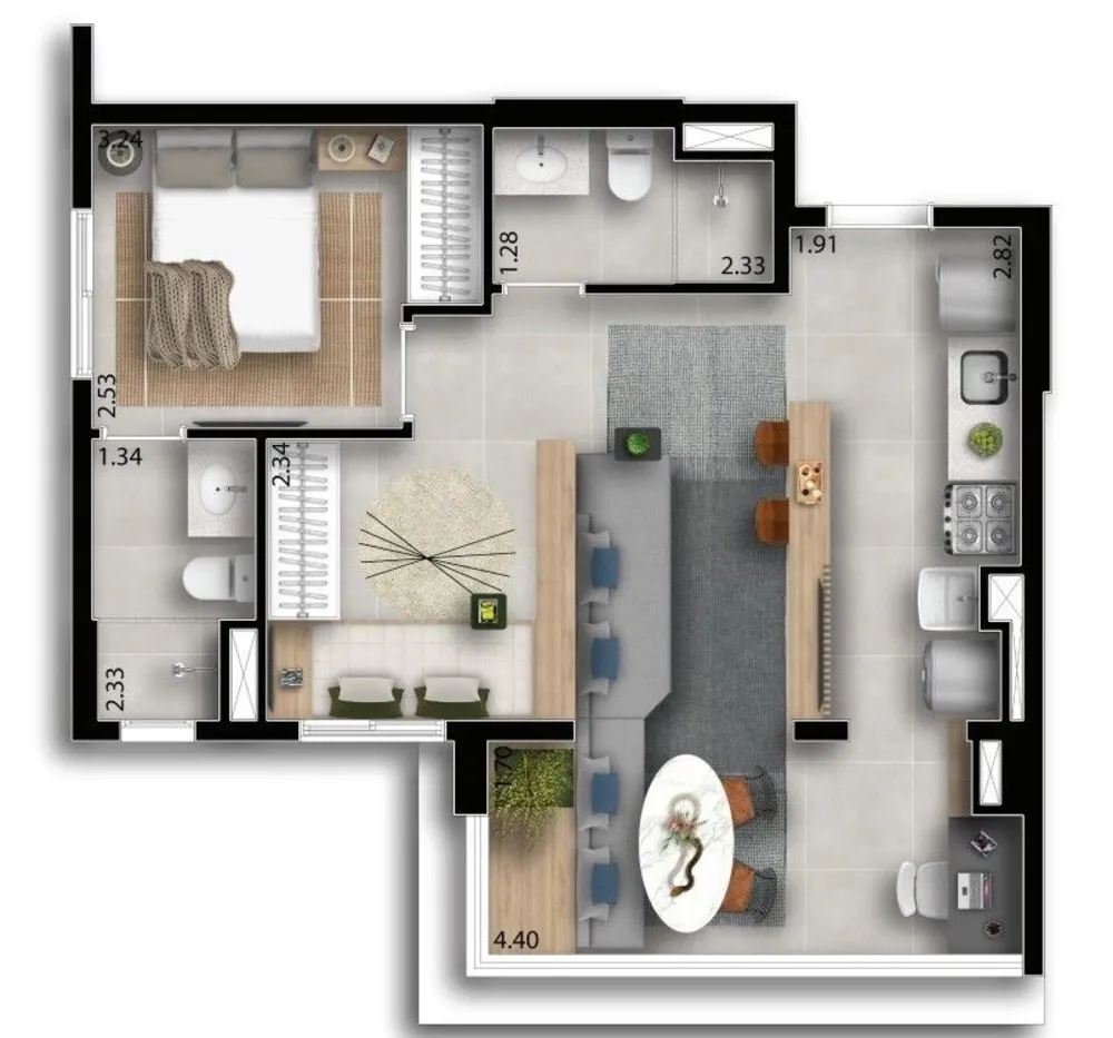 Apartamento, 2 quartos, 44 m² - Foto 9