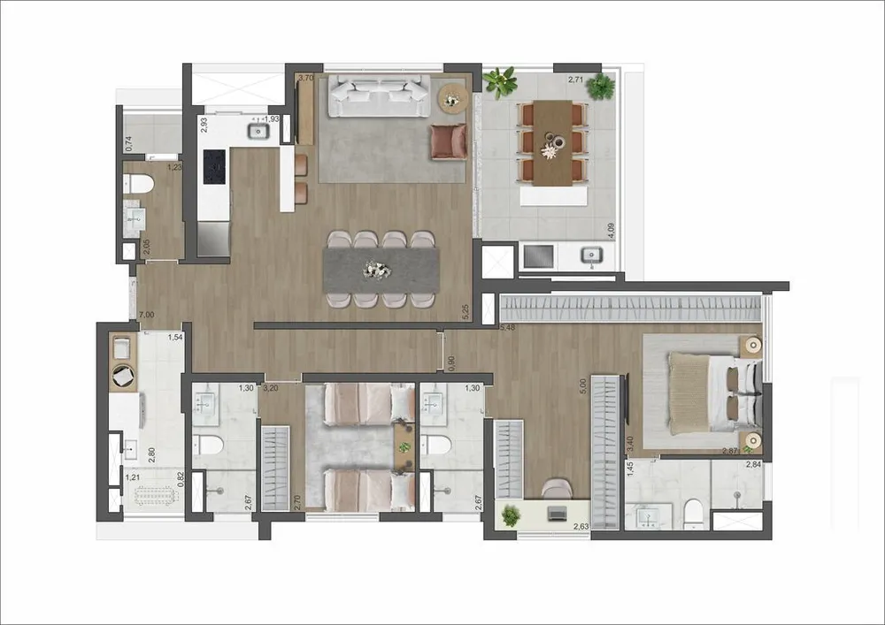 Apartamento, 3 quartos, 219 m² - Foto 6