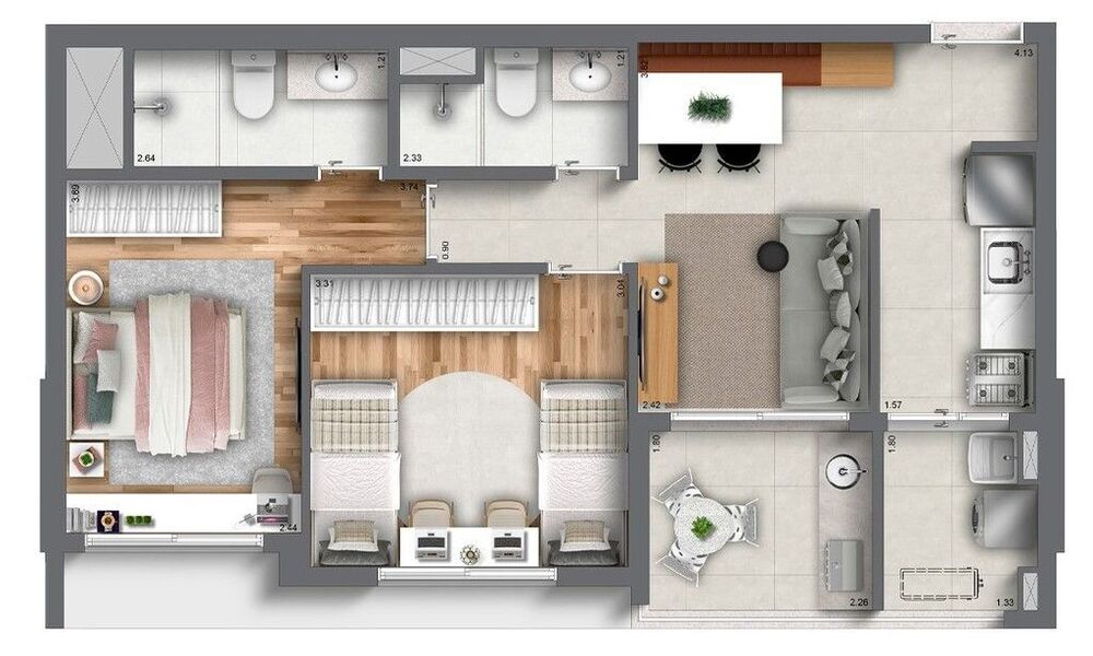 Apartamento, 3 quartos, 88 m² - Foto 3