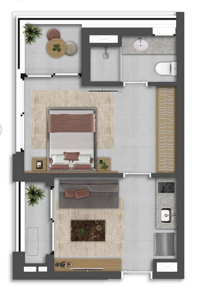 Kitnet-Studio, 24 m² - Foto 2