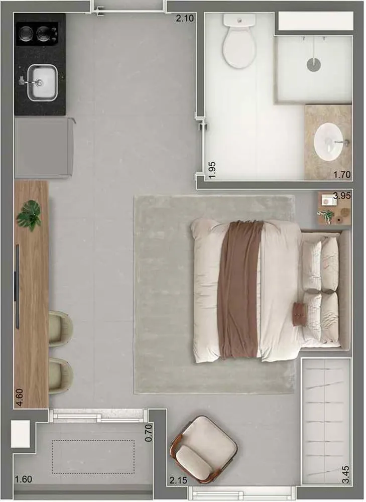 Apartamento, 1 quarto, 30 m² - Foto 5