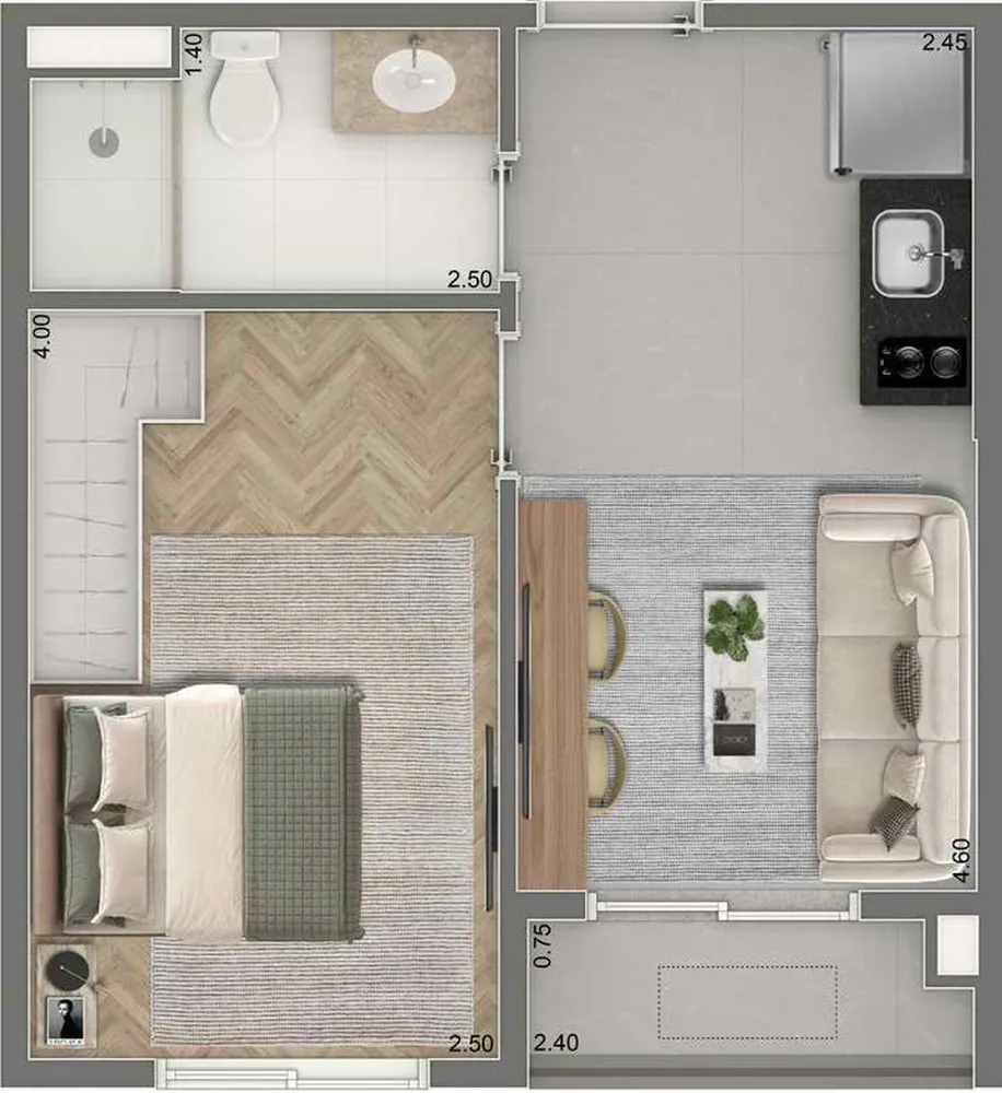 Apartamento, 1 quarto, 30 m² - Foto 4