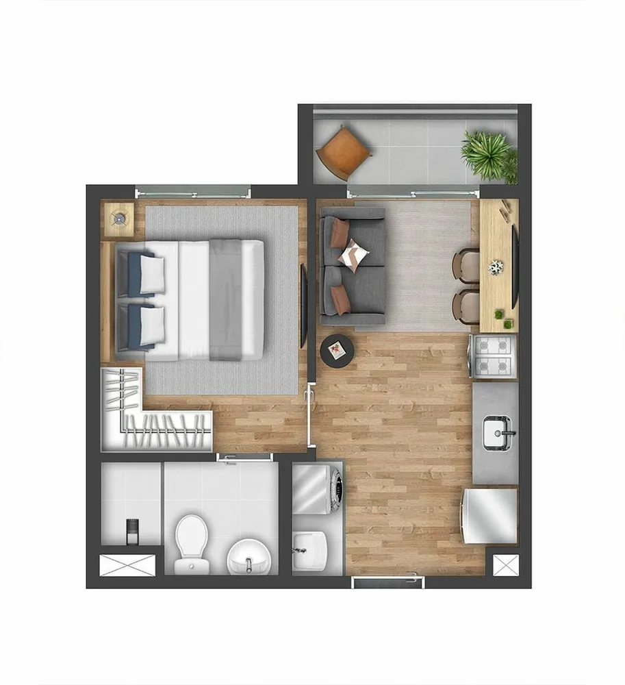 Apartamento, 1 quarto, 26 m² - Foto 5
