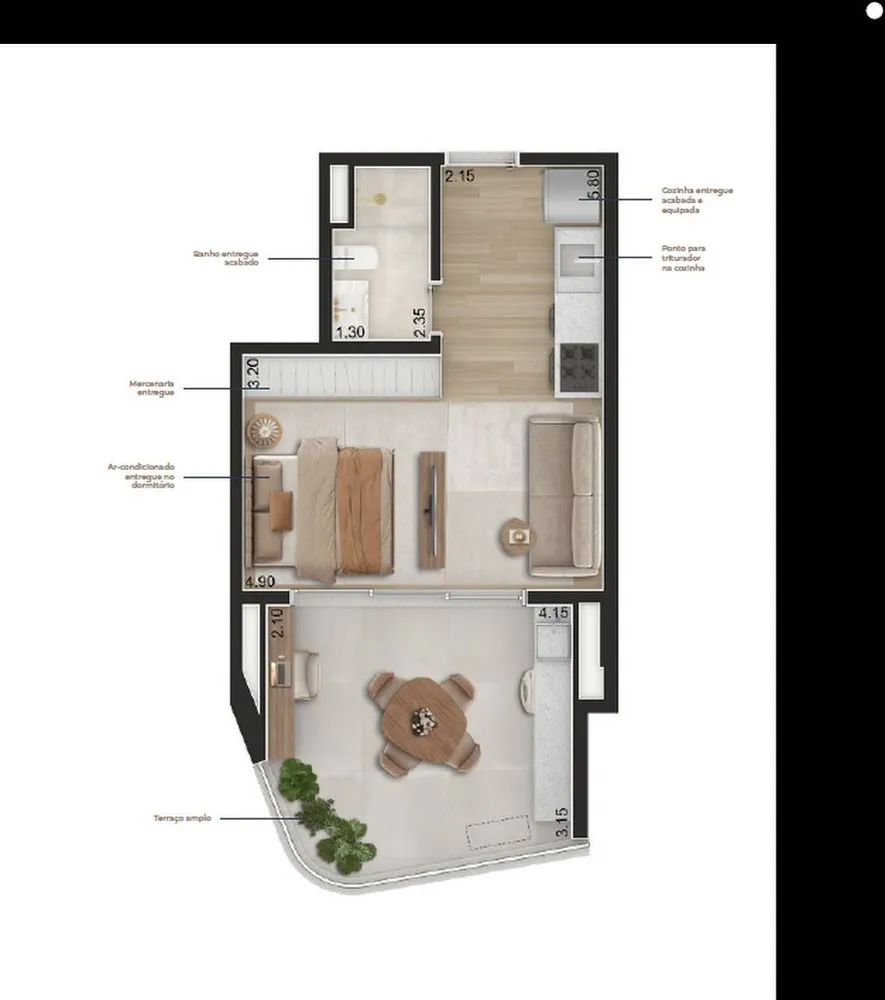Apartamento, 1 quarto, 45 m² - Foto 9
