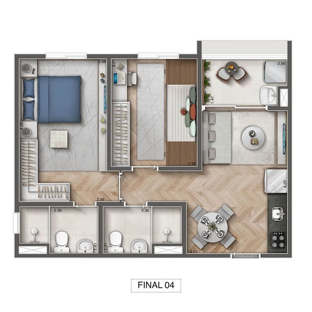 Apartamento, 1 quarto, 33 m² - Foto 4