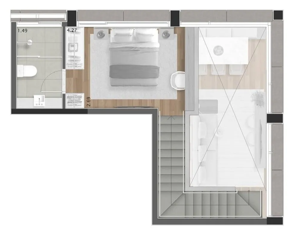Apartamento, 1 quarto, 53 m² - Foto 7