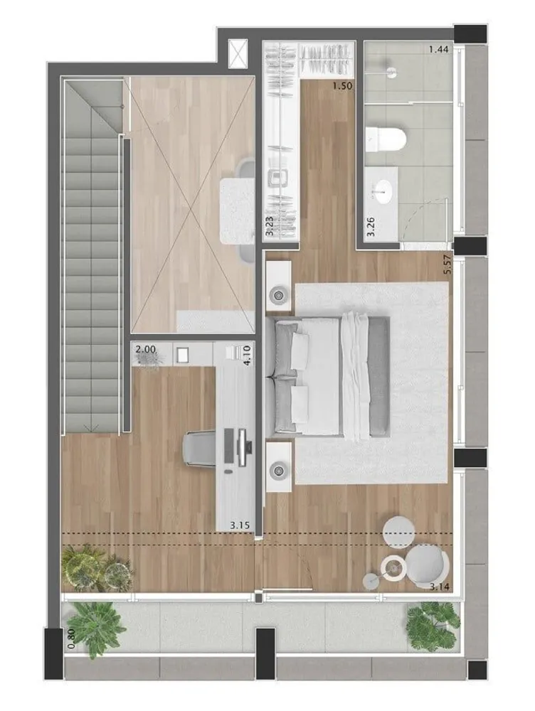Apartamento, 1 quarto, 53 m² - Foto 5