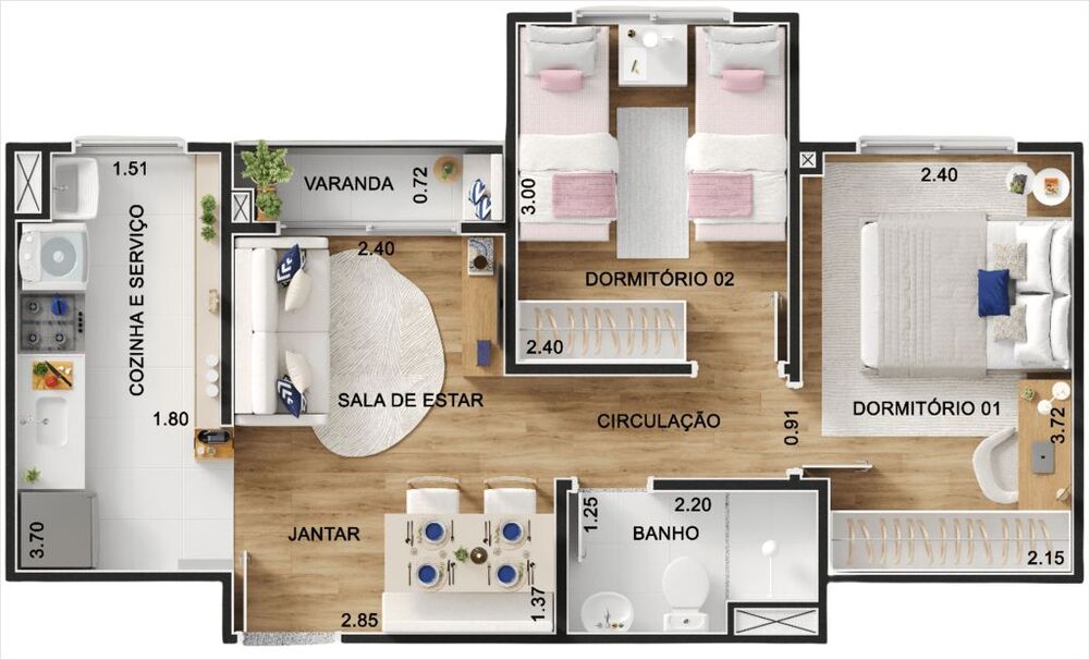 Apartamento, 2 quartos, 42 m² - Foto 8