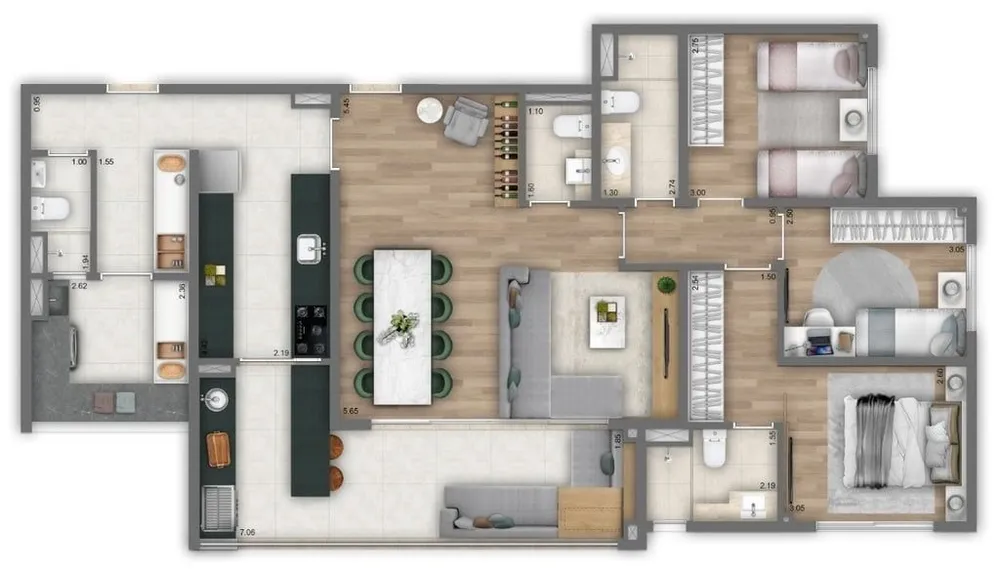 Apartamento, 4 quartos, 116 m² - Foto 5