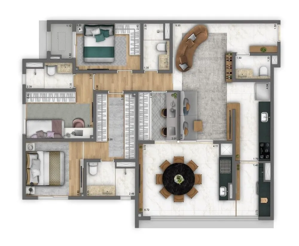 Apartamento, 3 quartos, 120 m² - Foto 3