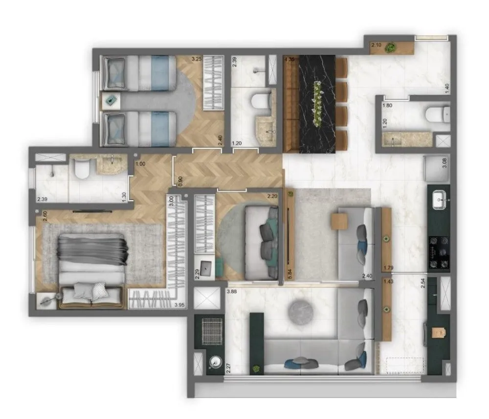 Apartamento, 3 quartos, 120 m² - Foto 12