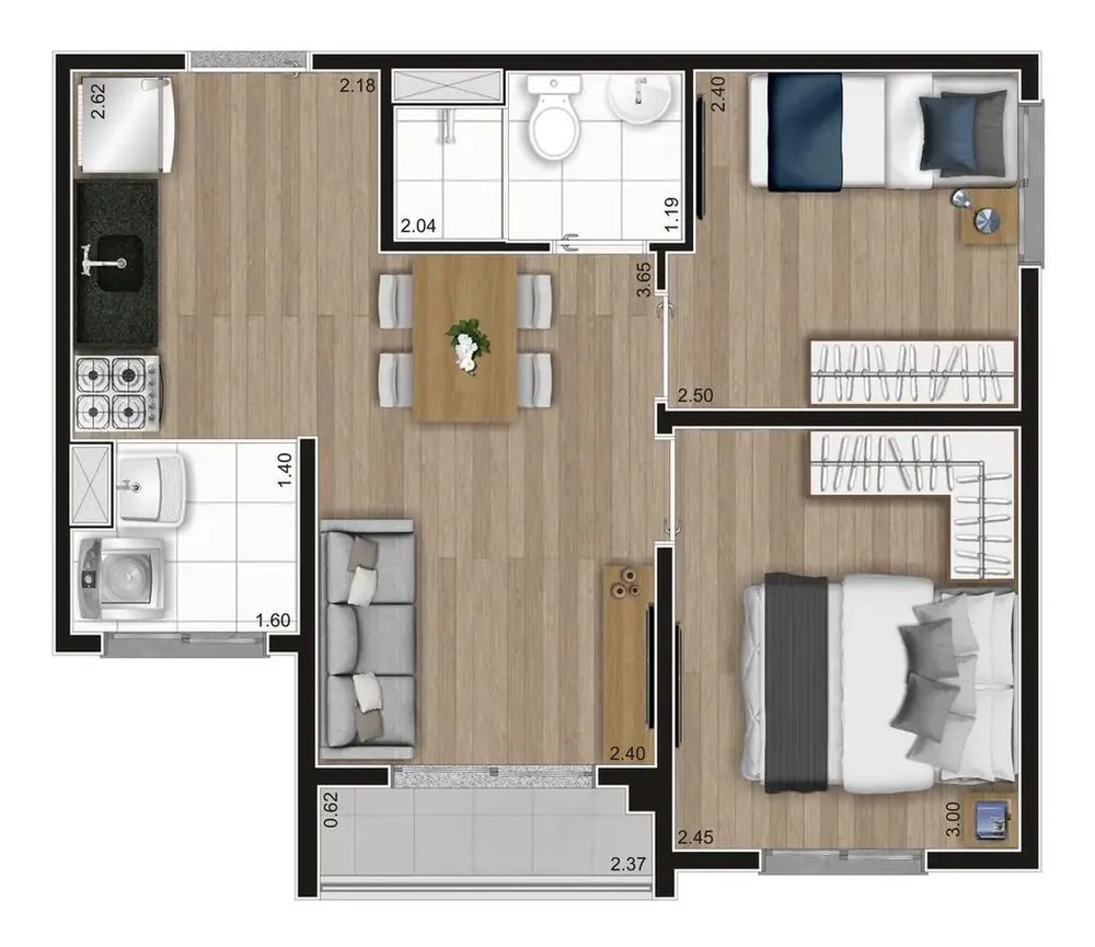 Apartamento, 2 quartos, 38 m² - Foto 14