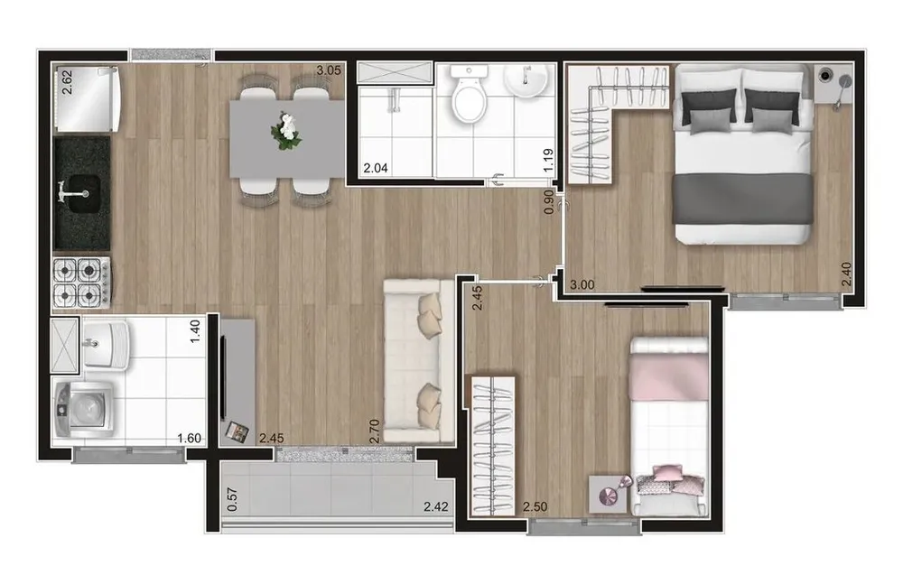 Apartamento, 2 quartos, 38 m² - Foto 15