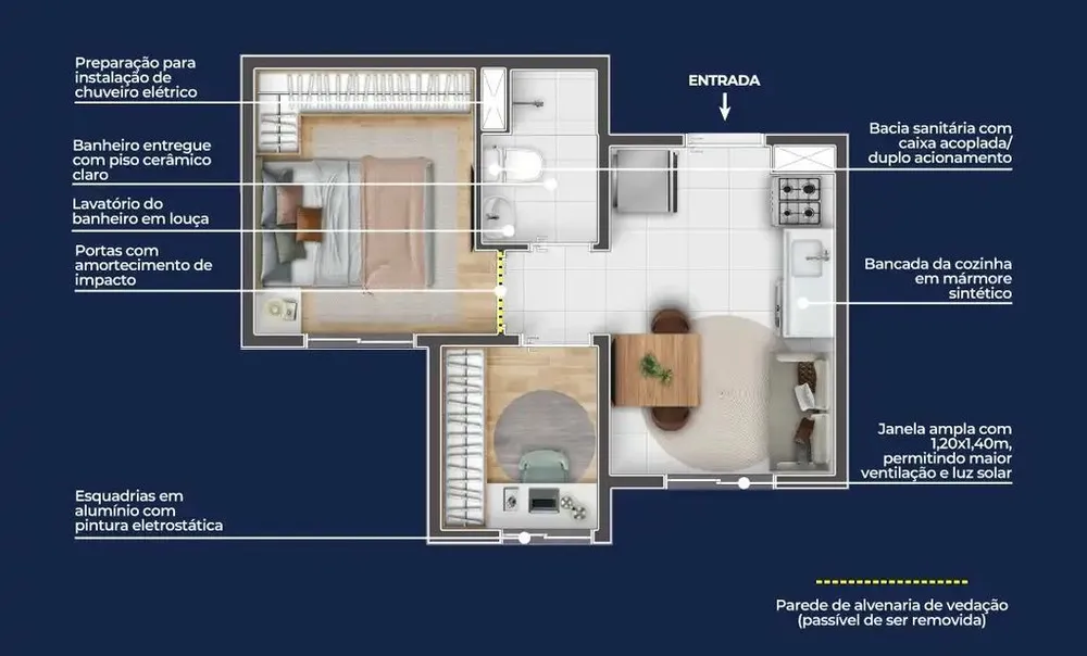 Apartamento, 1 quarto, 27 m² - Foto 9