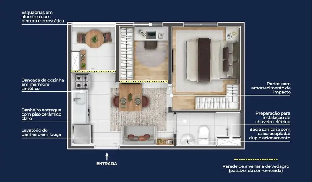 Apartamento, 1 quarto, 27 m² - Foto 10