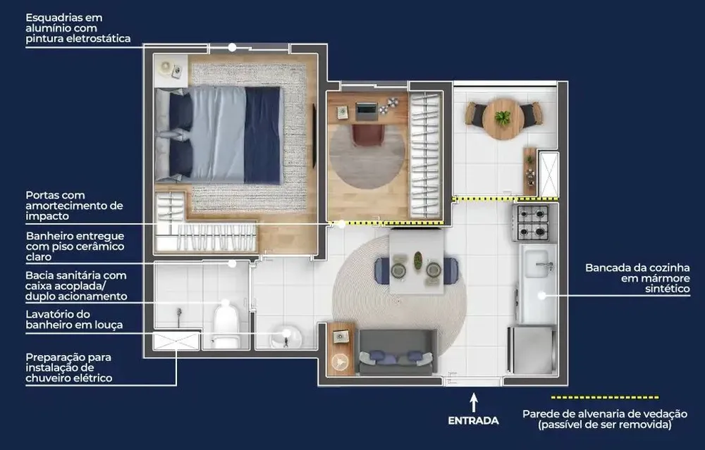 Apartamento, 1 quarto, 27 m² - Foto 8