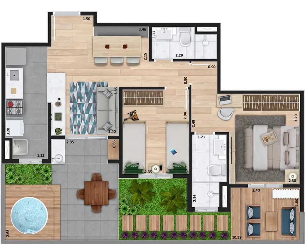Apartamento, 2 quartos, 52 m² - Foto 28