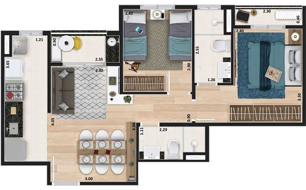 Apartamento, 2 quartos, 52 m² - Foto 15