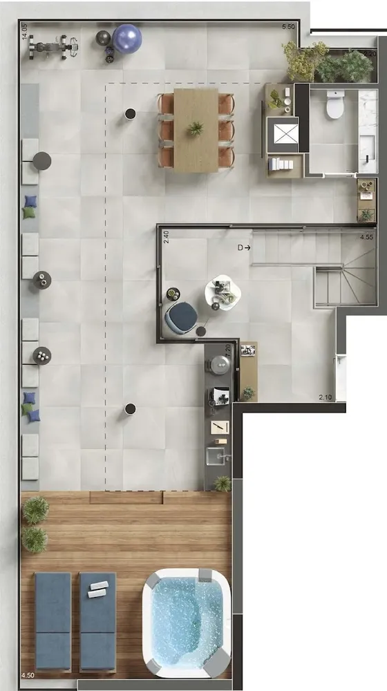 Apartamento, 1 quarto, 59 m² - Foto 8