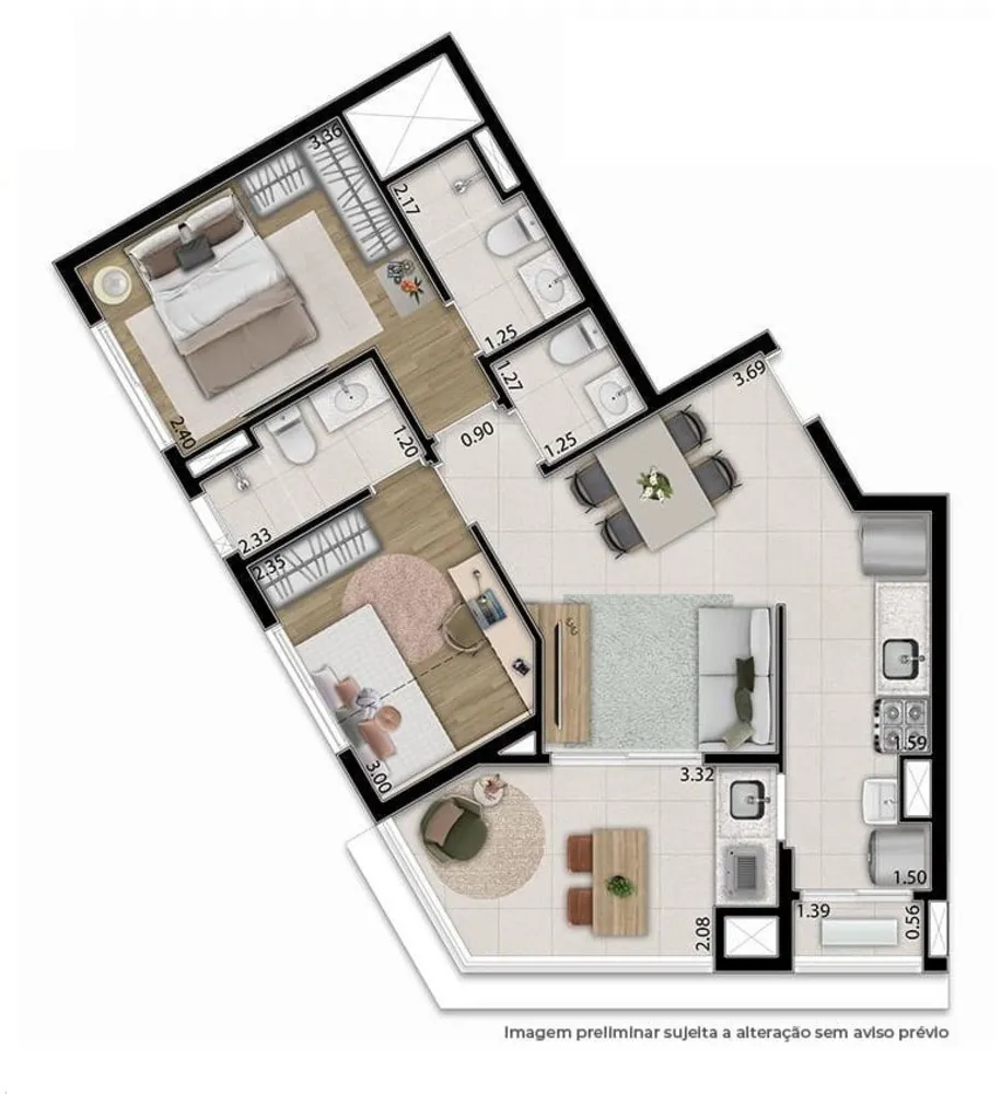 Apartamento, 2 quartos, 50 m² - Foto 7
