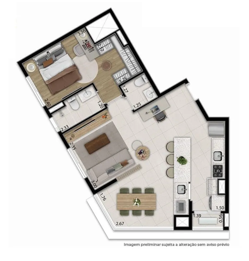 Apartamento, 2 quartos, 50 m² - Foto 6
