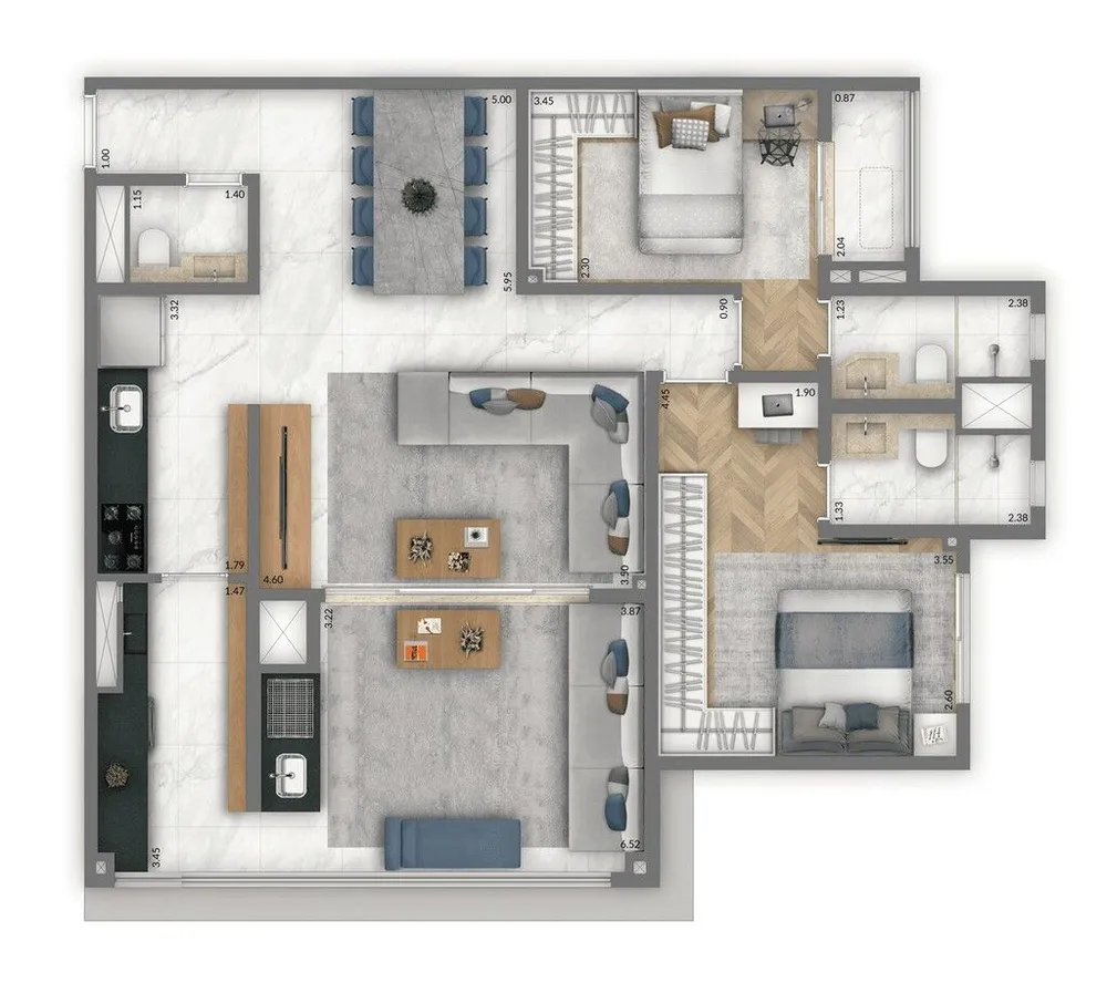 Apartamento, 2 quartos, 74 m² - Foto 5