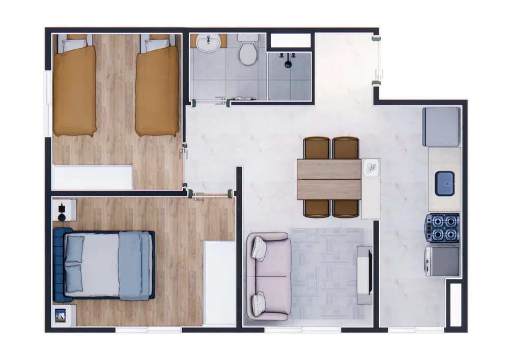 Apartamento, 2 quartos, 42 m² - Foto 6