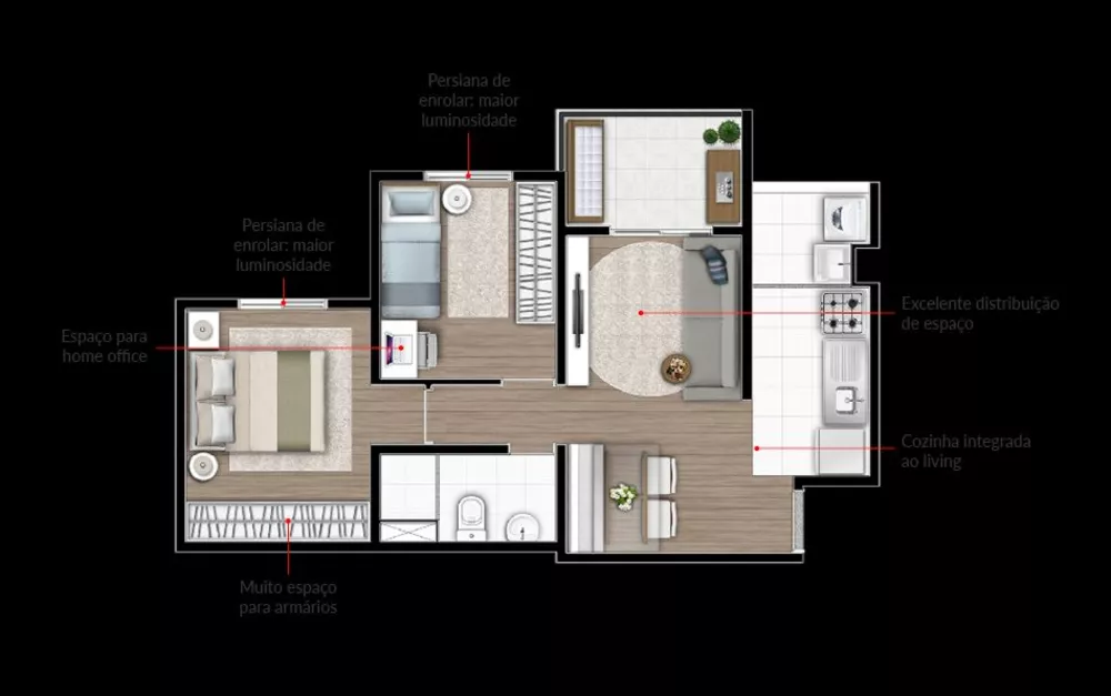 Apartamento à venda com 2 quartos, 57m² - Foto 1