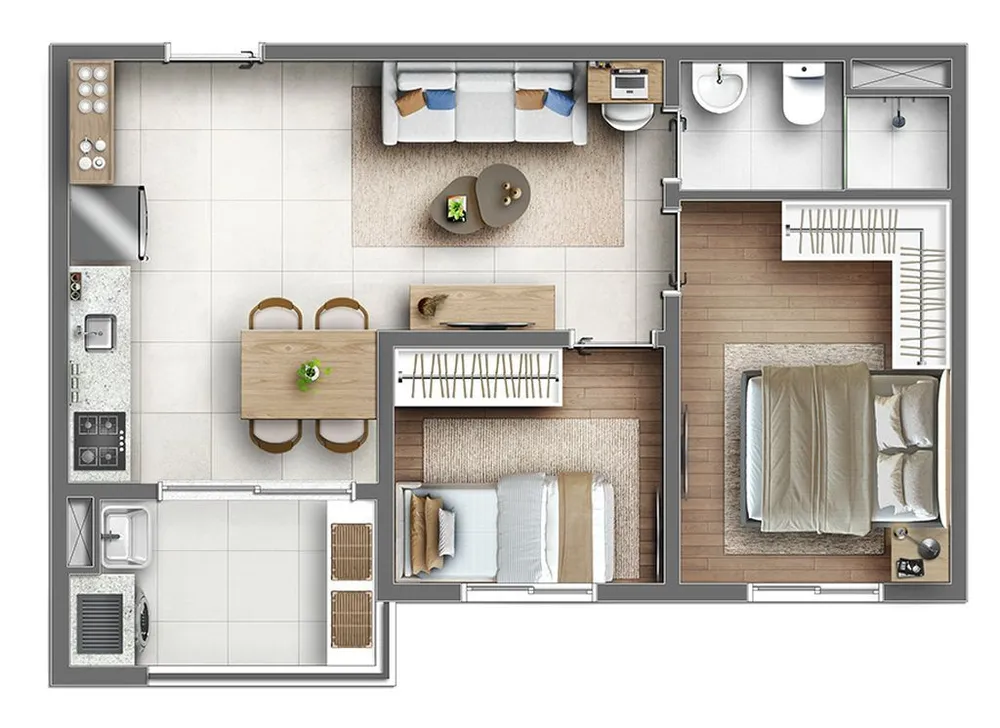 Apartamento, 2 quartos, 45 m² - Foto 6