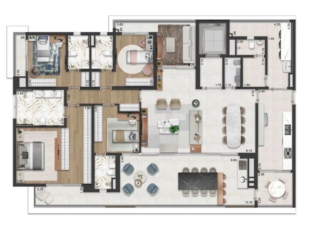 Apartamento, 4 quartos, 254 m² - Foto 5