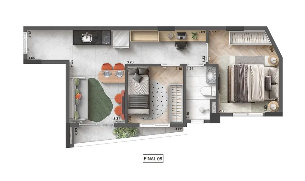Apartamento, 1 quarto, 31 m² - Foto 7