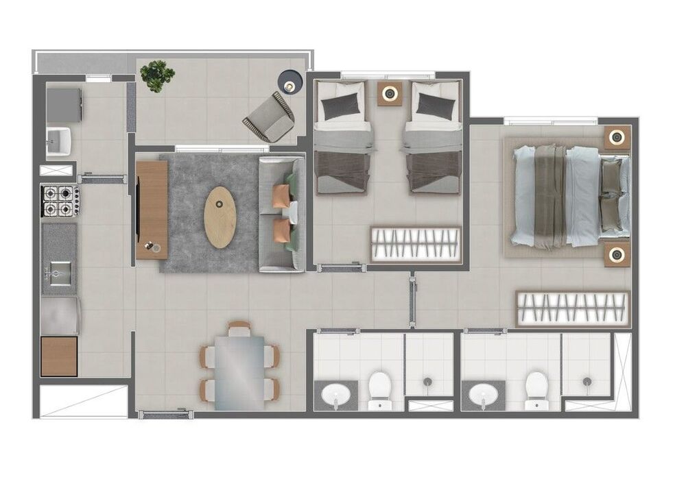 Apartamento, 2 quartos, 51 m² - Foto 4