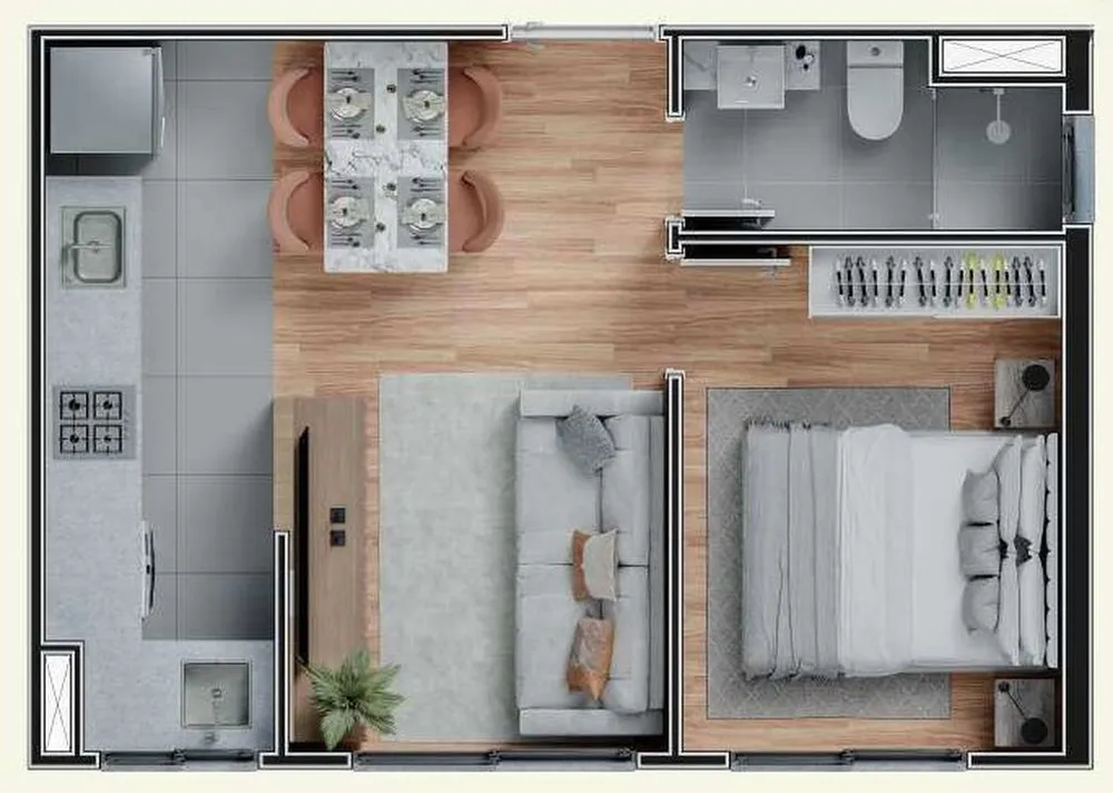 Apartamento, 1 quarto, 31 m² - Foto 10
