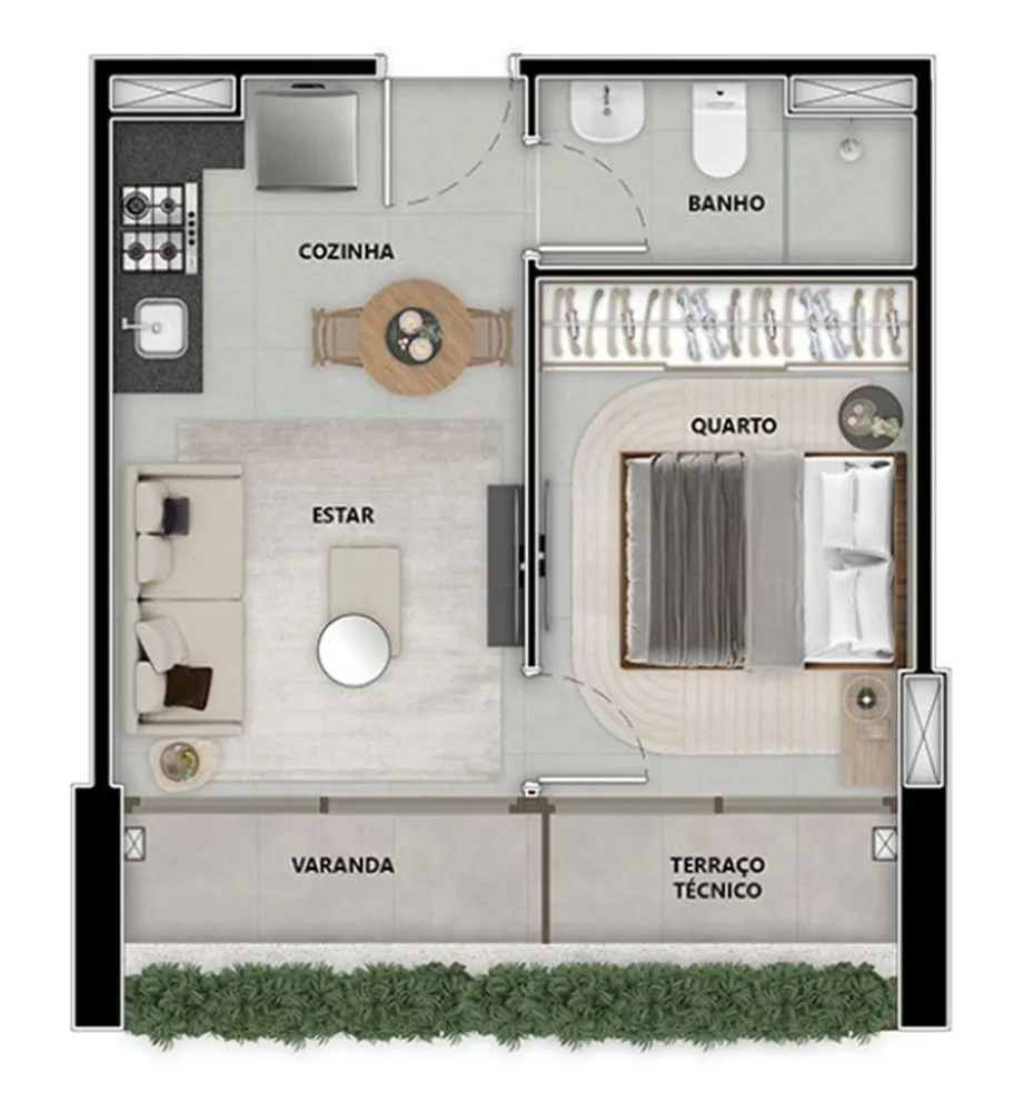 Kitnet-Studio, 28 m² - Foto 3