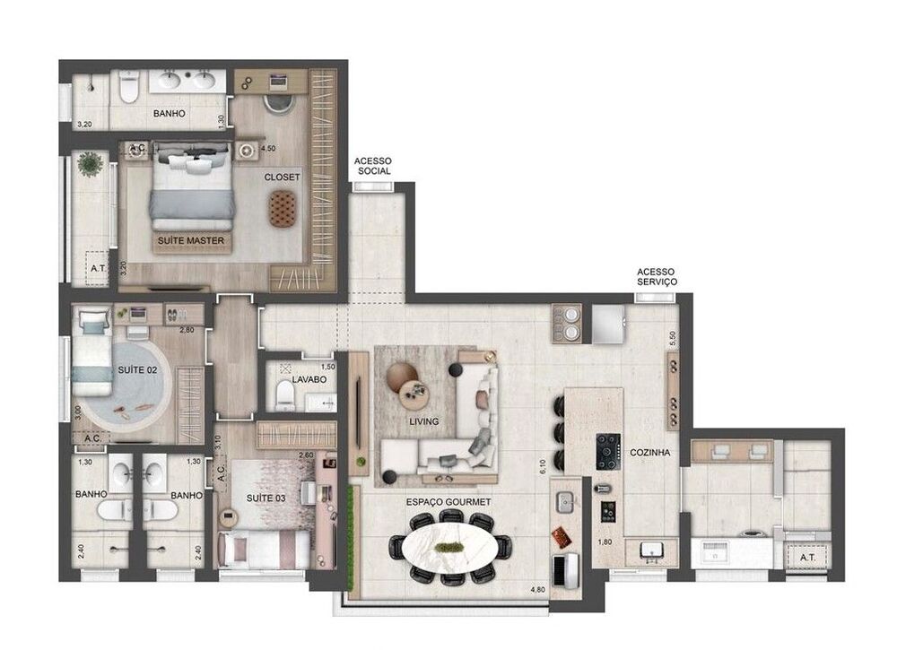 Apartamento, 2 quartos, 93 m² - Foto 5