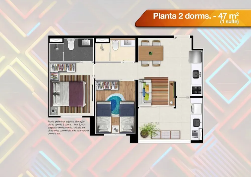 Apartamento, 2 quartos, 47 m² - Foto 9